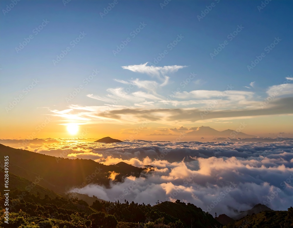 Obraz premium Sunrise above cloudscape