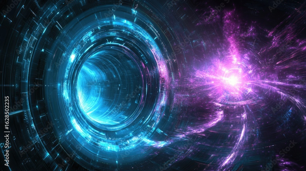 Obraz premium Futuristic Tech Circles Design