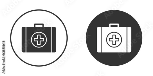 First aid icon in black solid flat silhouette designs