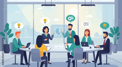 Business Team Meeting Presentation Ideas Creative Solutions In The Office