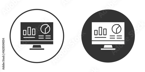 Dashboard icon in black solid flat silhouette designs