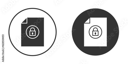 Confidential icon in black solid flat silhouette designs