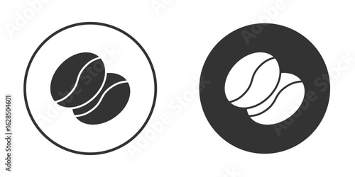 Coffee Bean icon in black solid flat silhouette designs