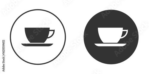 Coffee icon in black solid flat silhouette designs