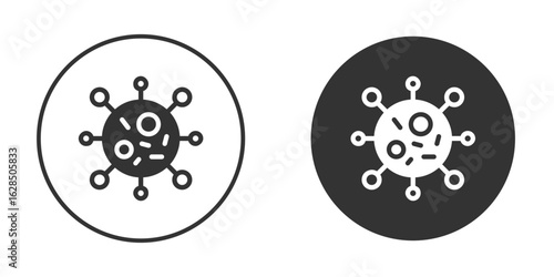Bacteria icon in black solid flat silhouette designs
