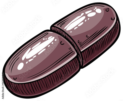 Capsule pill medication drawing tablet painkiller treatment cure remedy health pharmacy sketch