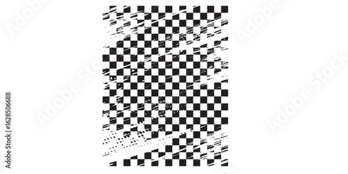 Racing flag grunge design of vector car racing sports, car rally and motocross. eps10