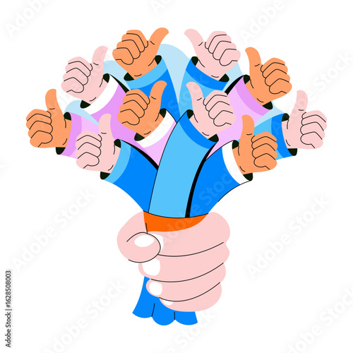 A flat style icon depicting spinner