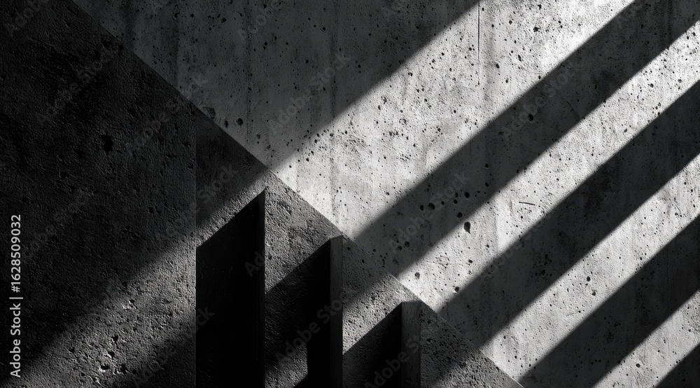 Fototapeta premium Abstract concrete wall with angled shadows