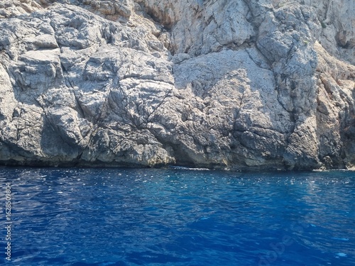 blue water in the mountains