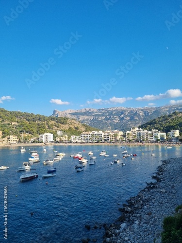 boats in the bay of Soller