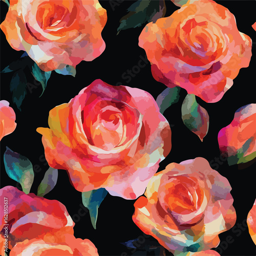 Floral Motif Ornament Seamless Pattern