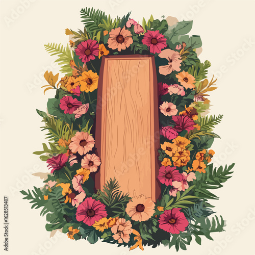 Funeral atmosphere with wooden coffin