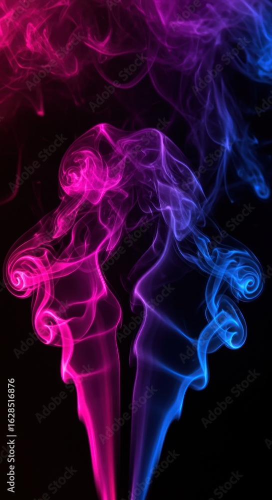 Obraz premium Abstract smoke swirls in vibrant colors