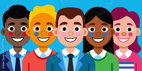 Unified Corporate Team: Multiethnic Professionals Sharing Joy at Diversity-Focused Workshop Generative AI