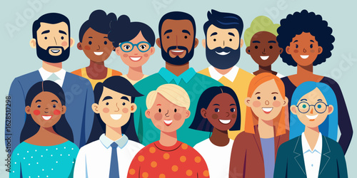Unified Corporate Team: Multiethnic Professionals Sharing Joy at Diversity-Focused Workshop Generative AI