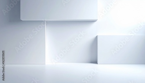 Wallpaper Mural Minimalist geometric design showcase studio environment image series bright lighting modern aesthetic Torontodigital.ca