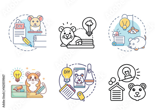 Collection of Creative DIY Project Concepts Featuring Hamsters as the Theme