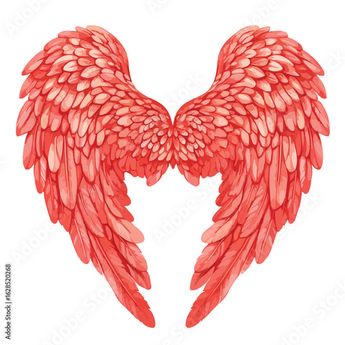 Angel Wings Isolated on White Background