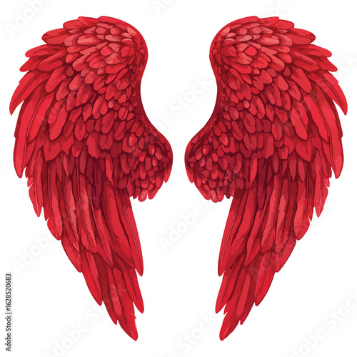 Angel Wings Isolated on White Background