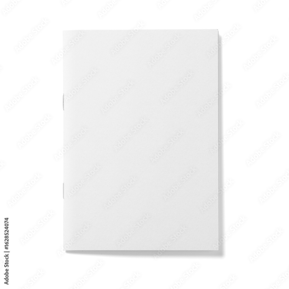 A clean view of a closed white binder with rings on the left side casting a soft shadow on the surface - mockup A clean view of a closed white binder with rings on the left side casting a soft shadow on the surface - mockup
