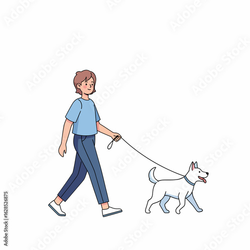 woman with dog