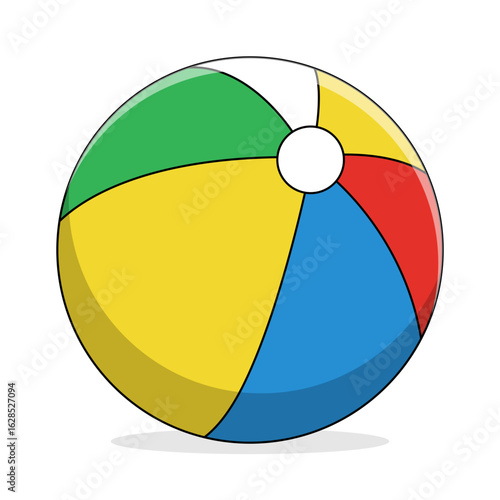 Free Download beach ball vector. Vacation and entertainment object design on transparent background - GFXLoad