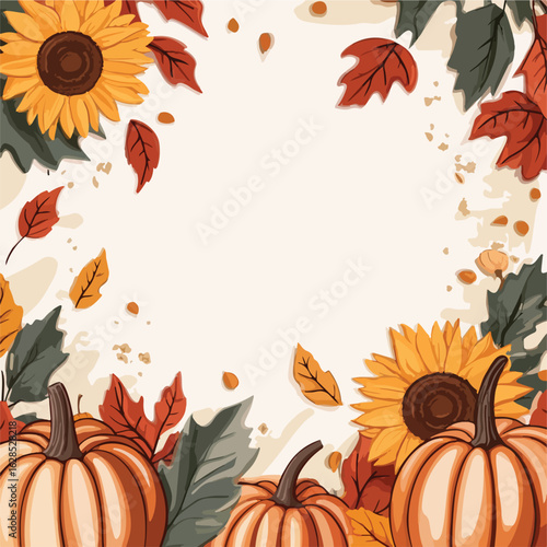 Colorful Autumn Festive Background Banner