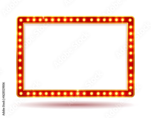 Retro cinema billboard frame