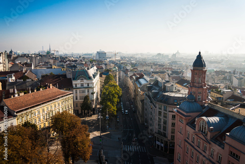 Photography Vienna Cityscape Panorama with Historic Architecture and Rooftop Views