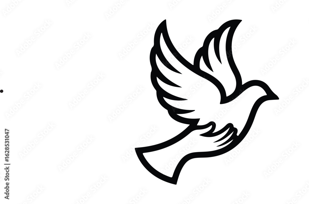 Fototapeta premium dove of peace vector