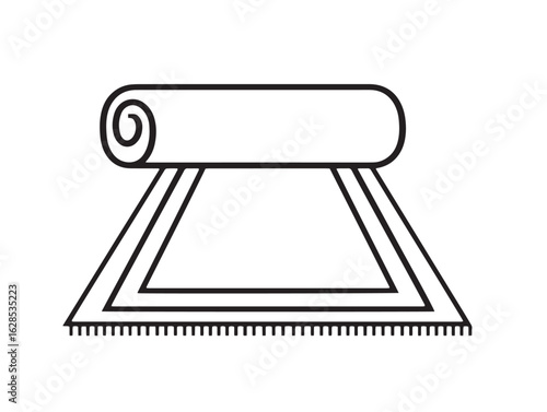Simple area carpet icon in crisp vector format