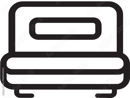 Clean armrest protector symbol in elegant line vector