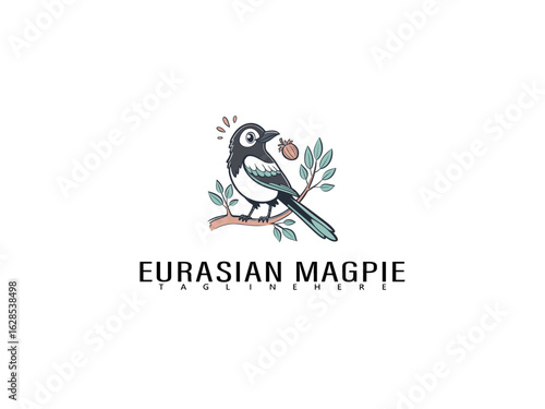 Common Kestrel perched peacefully on a twig with floating hearts and autumn leaves in cartoon style, ideal for wildlife-inspired print designs or children’s storybook illustrations.

