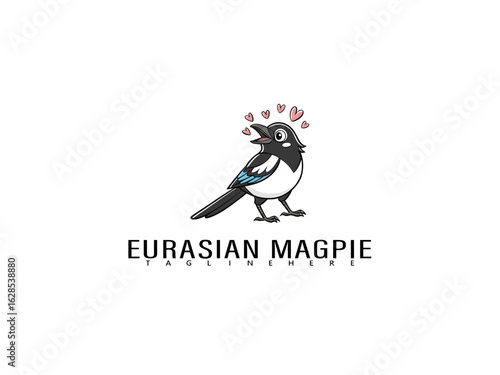 Playful illustration of a Common Kestrel sitting on a simple branch with leaves in cartoon style, perfect for bird-themed decor, logos, or nature-friendly product packaging.

