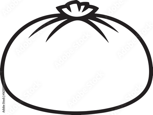 Flat bean bag icon in 2D vector format