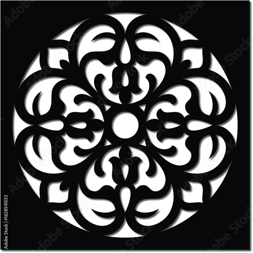 Gate Round Shape Jali vector Design For Laser Graphic And Plywood, Partition, CNC Router Design, Acrylic And CNC Machine laser Cutting 