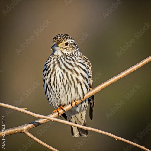 Beautiful Pine Siskin Bird Perched on a Branch