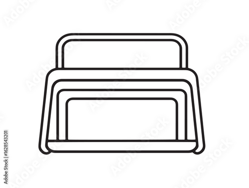 Modern bedside caddy icon in sleek vector design