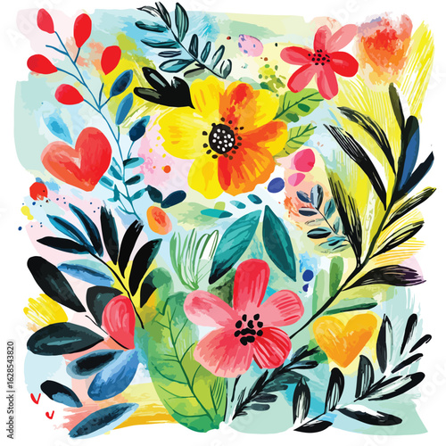 Vibrant Abstract Art Painting