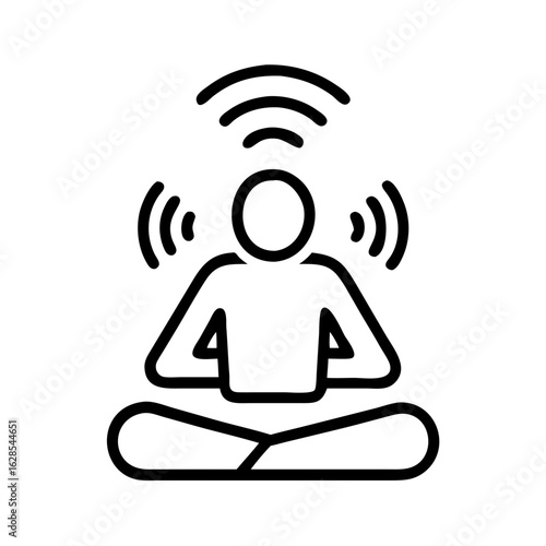 Digital detox retreat icon representing next-generation travel and wellness