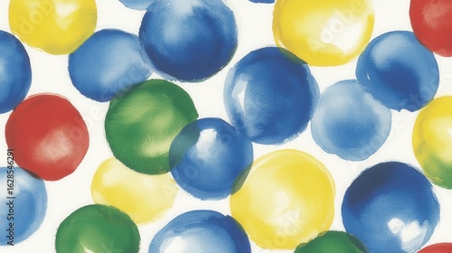 Colorful circles dance in vibrant harmony amidst a playful background of hues