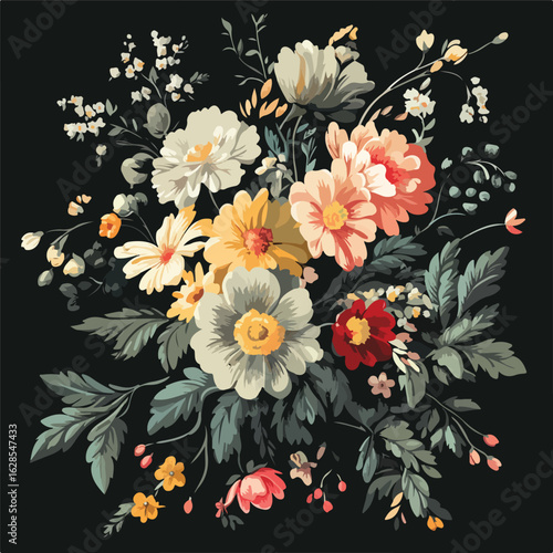 Fantasy Vintage Wallpaper Design Variation