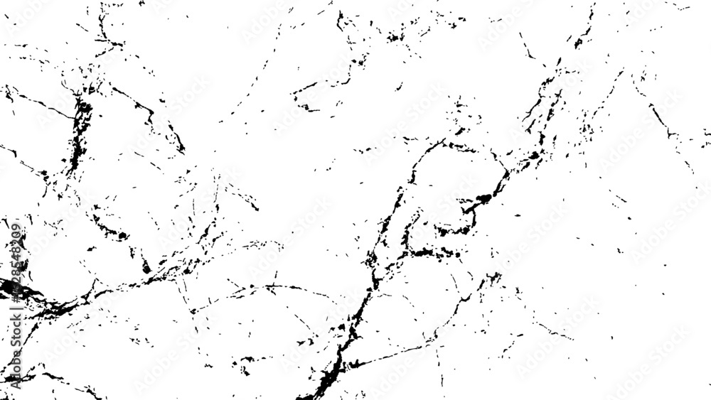 Fototapeta premium Abstract grunge black and white distressed texture background. Cracked texture with many cracks and scratches. Abstract background. Graphic illustration with transparent background.