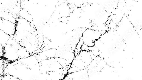 Abstract grunge black and white distressed texture background. Cracked texture with many cracks and scratches. Abstract background. Graphic illustration with transparent background.