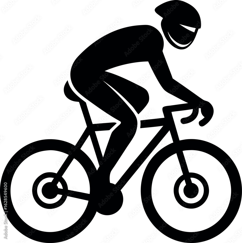 Obraz premium Cyclist Silhouette