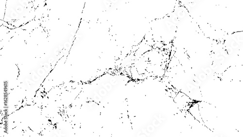 Abstract grunge black and white distressed texture background. Cracked texture with many cracks and scratches. Abstract background. Graphic illustration with transparent background.