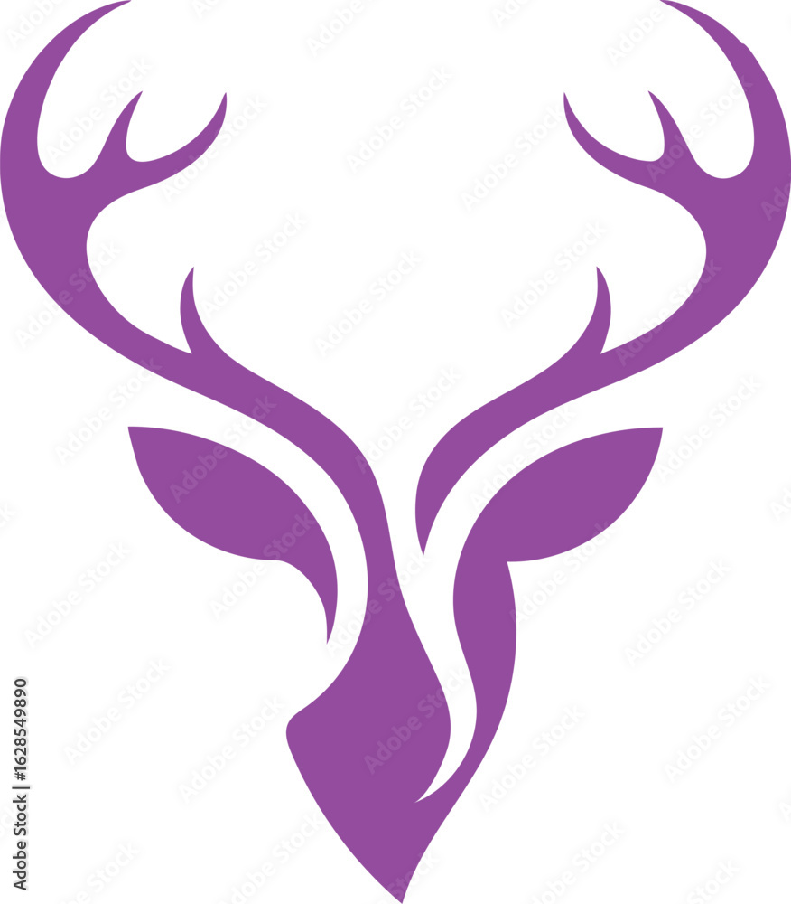 Fototapeta premium Deer head logo icon vector aet illustration
