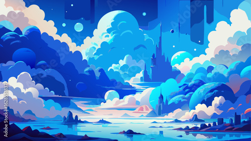 abstract background with waves