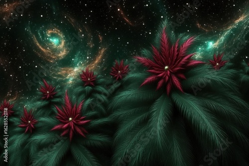 explore cosmic flora, vivid plants in a galaxy of botanical wonders and blooms